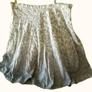 Part Two floral, sage, cotton skirt, 10.